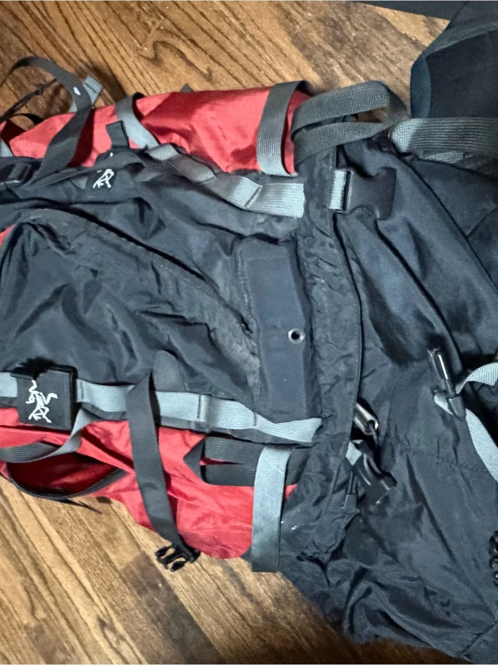 Arc'teryx Black and Red Men's large hiking Backpack